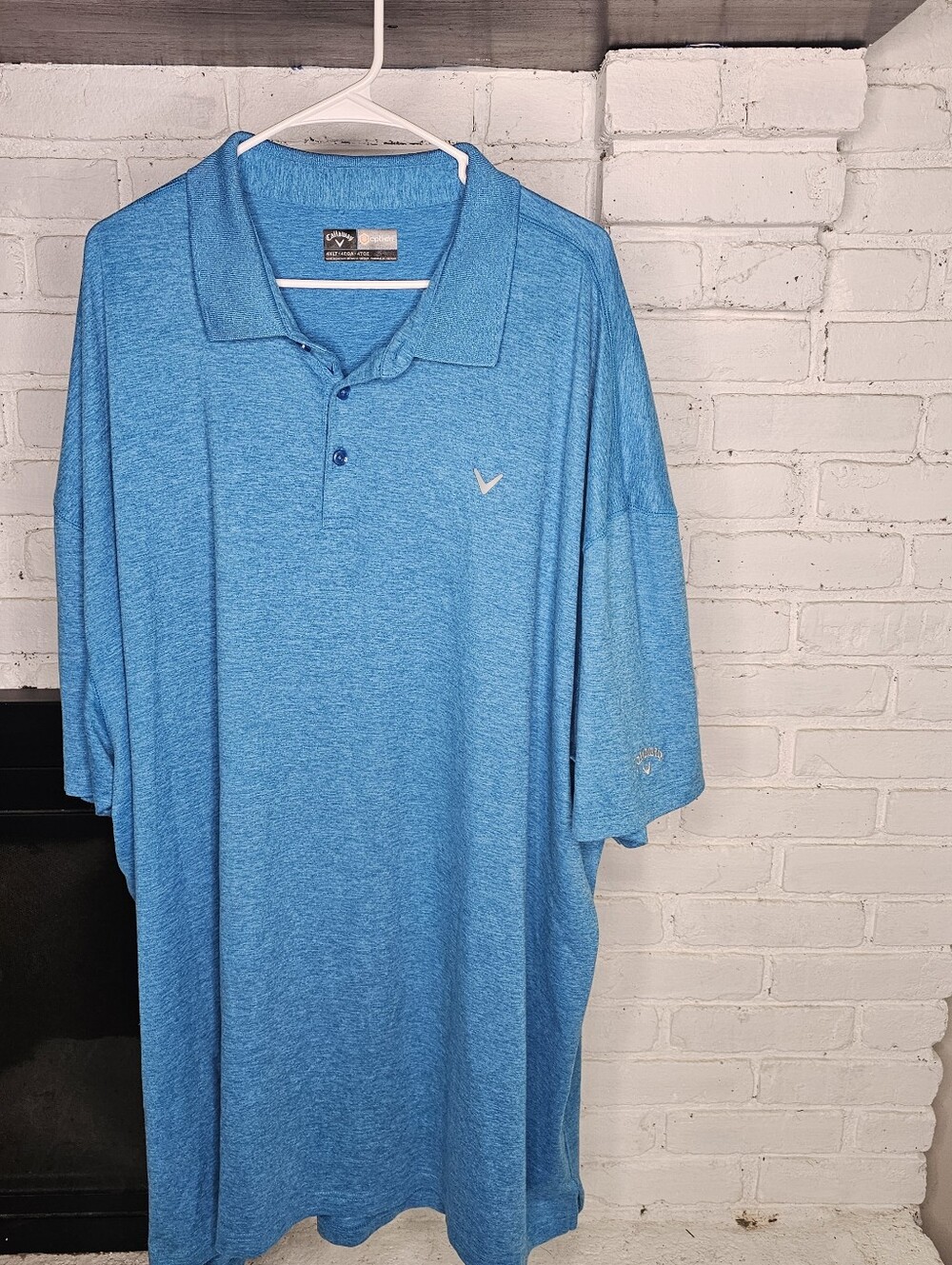 Callaway Light Blue Heather Performance Polo